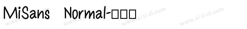 MiSans Normal字体转换